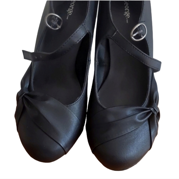 NWOT George black cone heel Mary Jane style with round toe size 7 1/2 - Picture 8 of 10